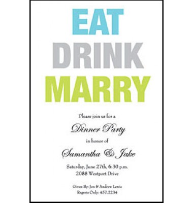 Eat Drink Marry, Inviting Company